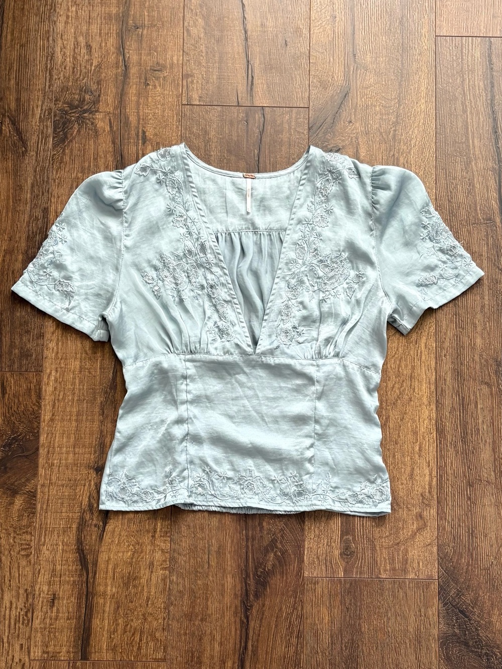 Free People Amor Amor Blouse, M, Blue